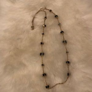Gold and black square necklace